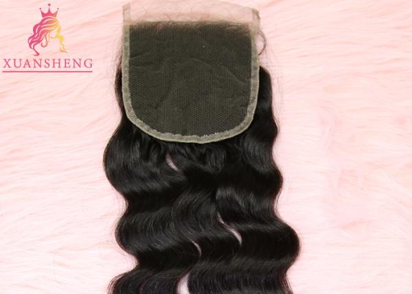 Swiss 4x4 Lace Closure Loose Wave Closure Human Brazilian Hair Weave
