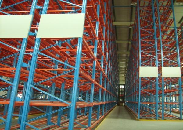 3000kg VNA Pallet Racking narrow aisle racking With Araldite Static Powder Coating