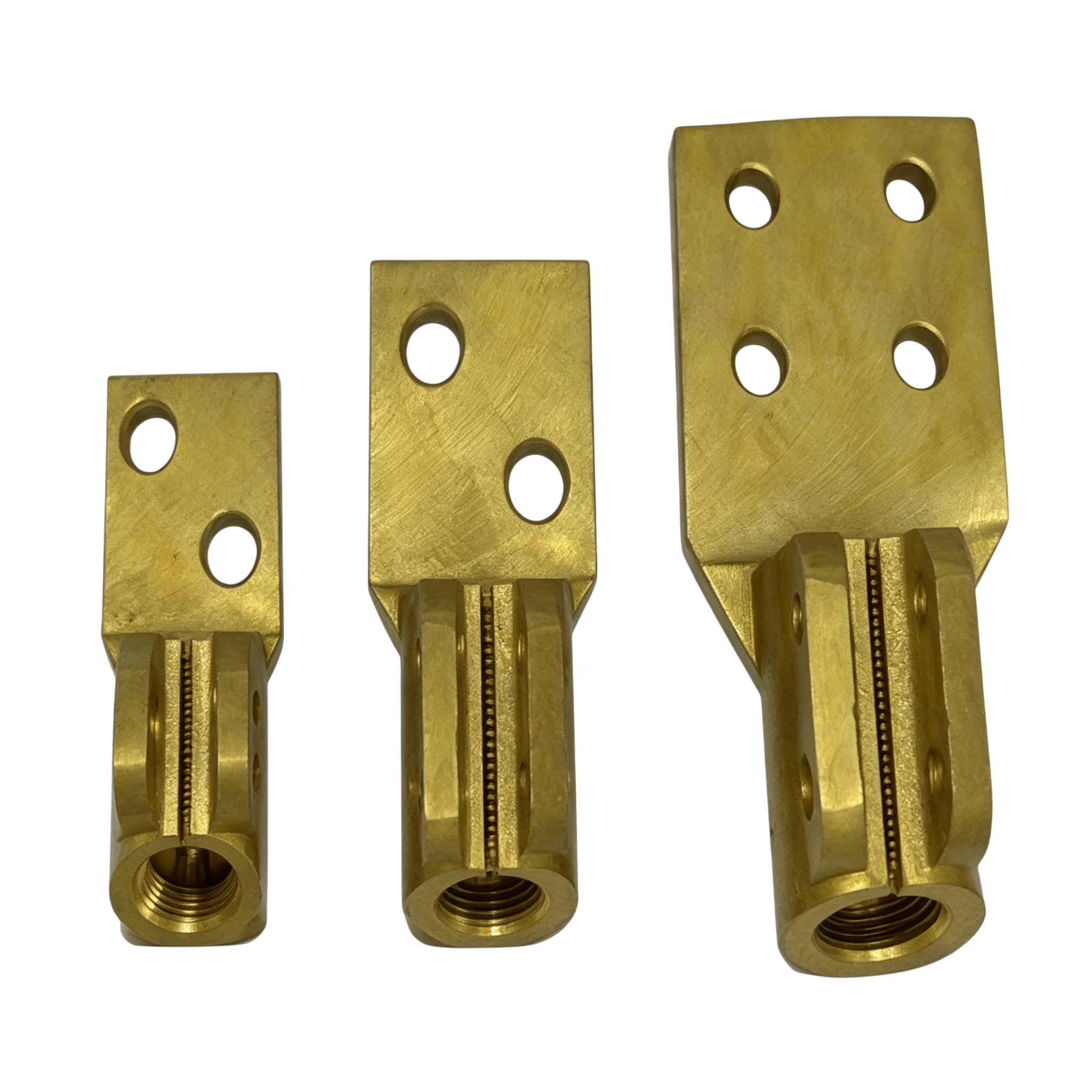 Custom Brass Transformer Threaded Cable Lug with High Conductivity Brass Material and Precision Threaded Design for Corrosion Resistant Performance