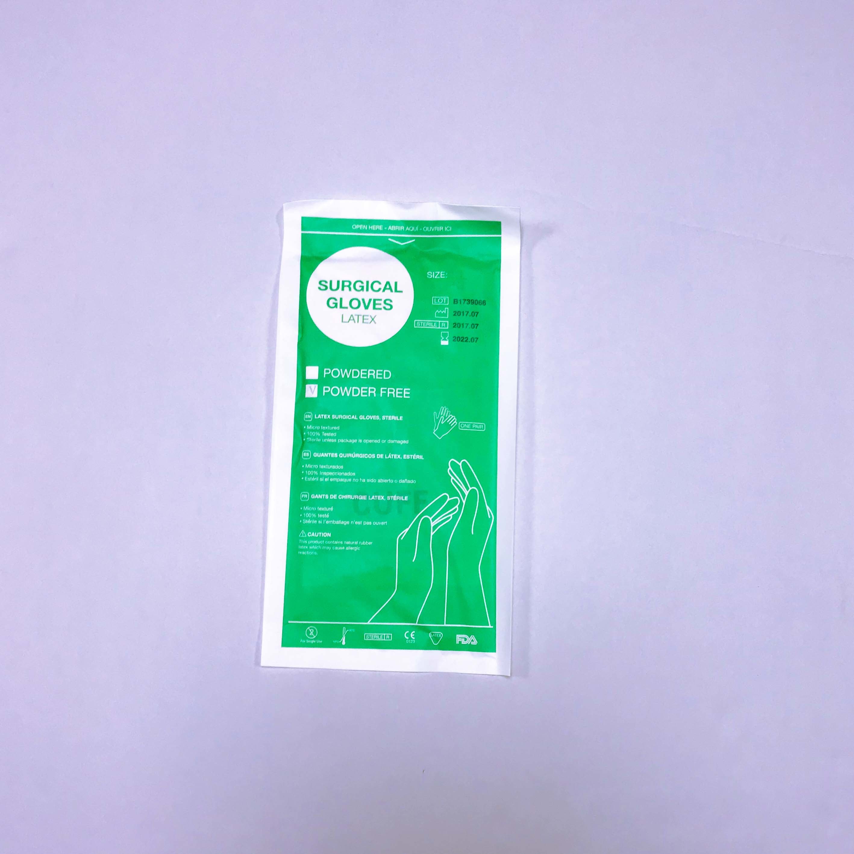 CE / ISO / EN455 Sterile Latex Gloves Medical Powderless Surgical Gloves For Operating Room