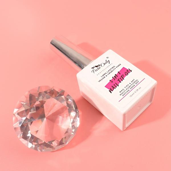 15Ml 3 in 1Soft Uv Led Glue Liquid for Non-Toxic Nail Tip Gel Glue on Nails French Nail Tip Adhesive Manufacture