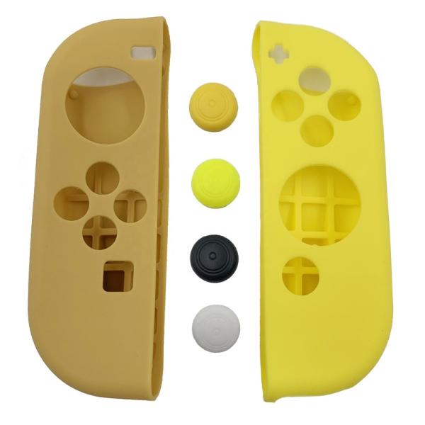 Protective Shock Proof HOXC Silicone Mixed Colors Compatible Protective Case for OLED Switch and Joy-Con Controller with 13 Thumbstick Covers