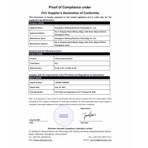 Guangzhou Huikang ( Fitkang ) Electronic Technology Co., Ltd Certifications
