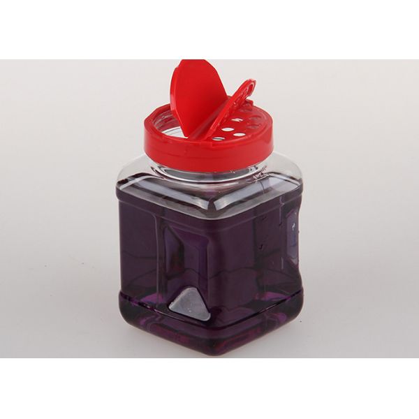 PET Plastic Spice Jar for Pepper Powder Transparent PET Seasoning Bottle with Shaker Lids for Salt Herbs