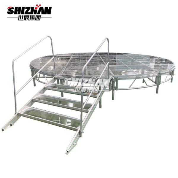 plataforma exterior acrílica portátil da fase do concerto do desempenho 4x4
