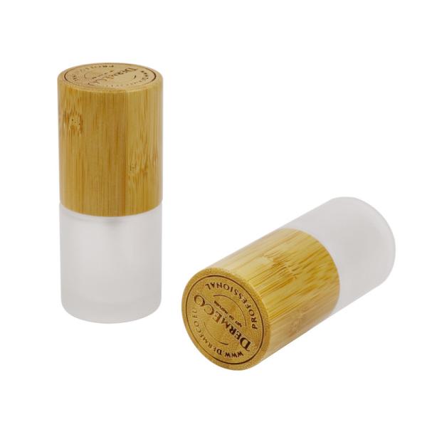 ODM 10g To 200g Bamboo Lotion Containers 3oz 4oz 6oz Glass Cream Jar With Bamboo Lid