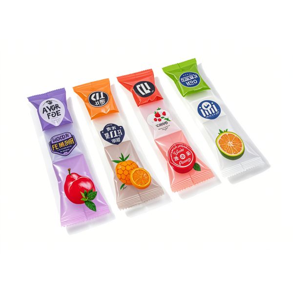Food Snack Packaging Custom Logo Printed Recyclable Three Side Seal Plastic Mylar Bags for Beverages Jellies Liquids
