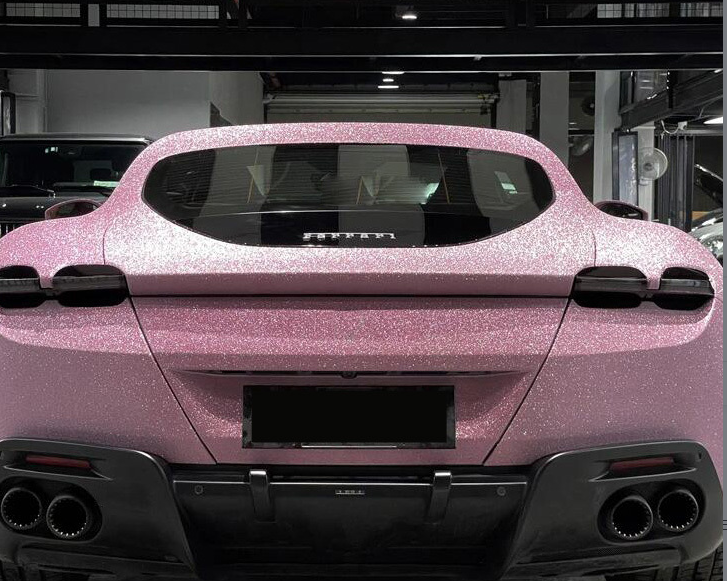 Super Diamond Pink Protective Film for Car Livery Wrap Vehicle Wrap Waves Vinyl pink Car Wrap