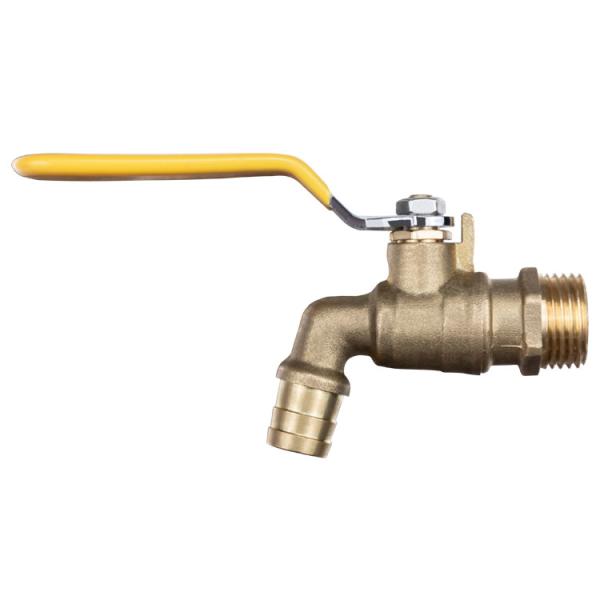 TMOK Brand 16 Bar 1/2 Inch Steel Handle Nature Brass Color Brass Bibcock