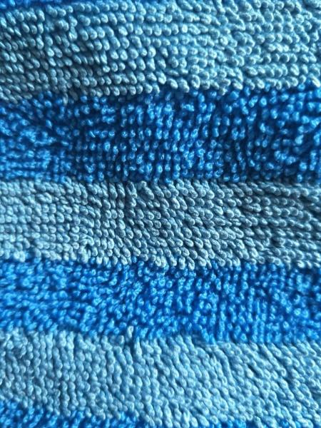 160cm Width Warp Knitting Blue Eight Grid Microfiber Cleaning Cloth SGS