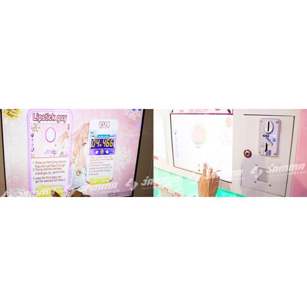 Lipstick Makeup Vending Machine With Three Levels RGB LED 220V Black Pink