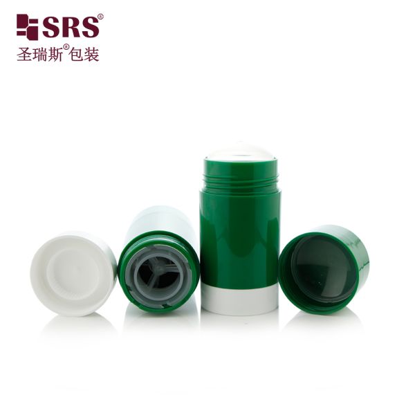 D048 Injection Custom Green Color Plastic PP PCR Deodorant Stick Container Wholesale Luxury Cosmetic Packaging
