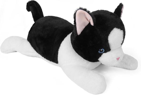27 inches Cat Weighted stuffed animals, Cuddly Weighted Cat Plush Pillow Giant Plushie Ideal Gift for Adults & Kids