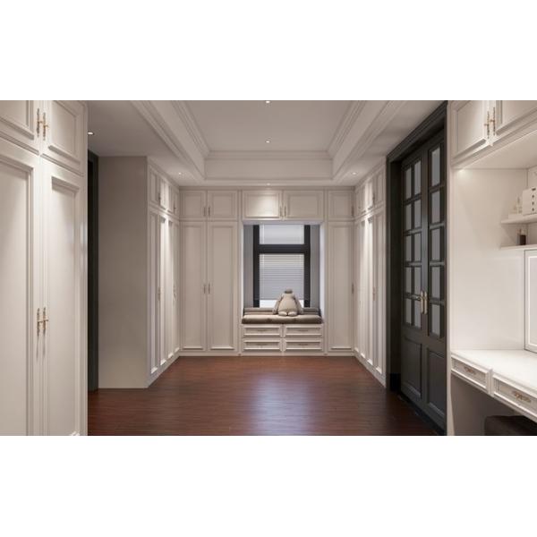 French-Style Elegant White And Durable Luxury Stainless Steel Walk-In Closet Cabinet