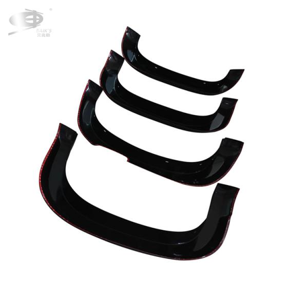 3kg ABS Plastic Fender Flares , Slim Style Matte Black Wheel Well Flares