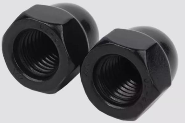 M4 M16 aço carbono acabamento preto Cupom Cap Nut Classe 4.8 Grau 8.8 acron nozes