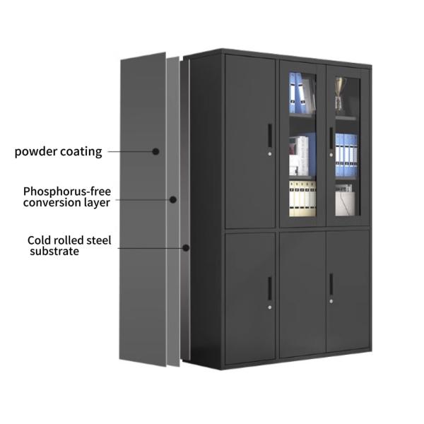 Storage Cabinet with 4 Doors and Adjustable Shelves Metal File Cabinet Manufacturers Metal Cupboard Steel Storage Filing Cabinet