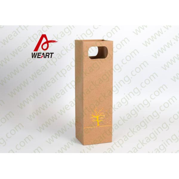 Die Cut Handle Bottle Gift Bags / Bespoke Boutique Paper Bags OEM /ODM Avaliable