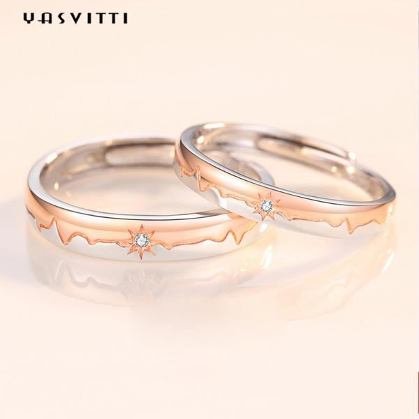 anillo de la estrella fugaz del aniversario de 2.6g los 0.75in Sterling Silver Jewelry Rings 18k