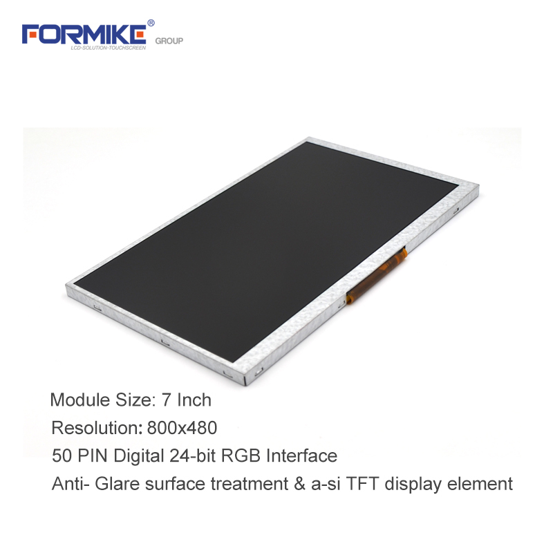 800x480 7 Inch Display TFT A-Si Tft Active Matrix LCD Screen With 50Pin RGB Connector