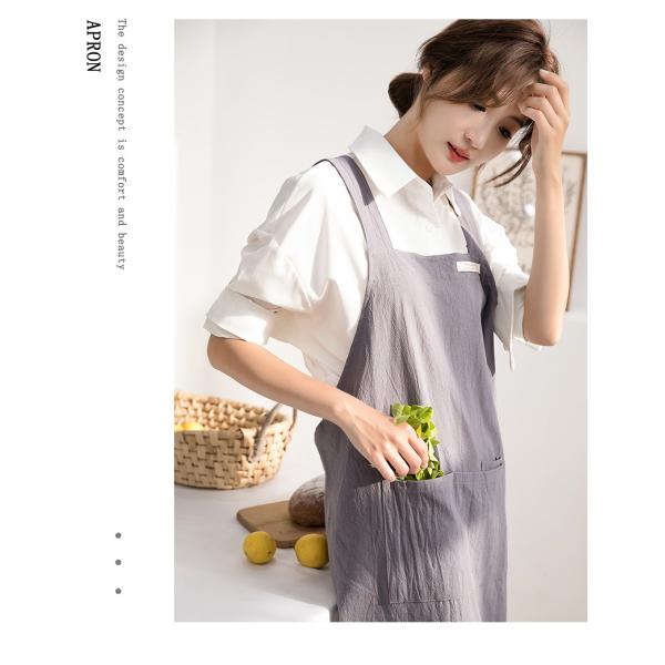 Customized Cotton Canvas Aprons With Pocket for Home Restaurant Bar Cafe Uniform