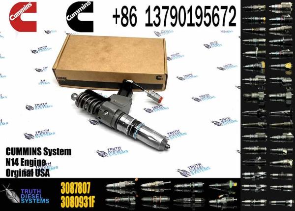 Componentes del motor diesel inyector de combustible de tren común 3411764 3087733 3087807 para el motor Cummins N14