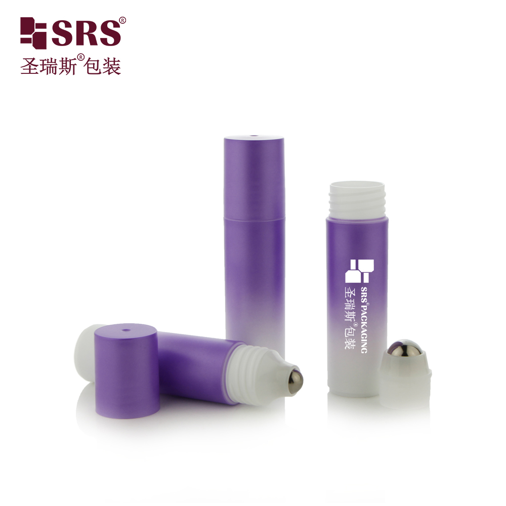 Custom Printed 18ml Round Plastic Roll‑on Bottle For Body Oil,Perfume,Deodorant