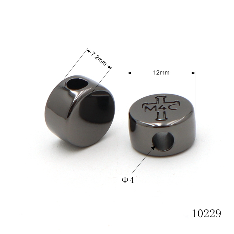 12mm Metal Alloy Beads Round Bracelet Spacer Beads Corrosion Resistant Custom Brand Name