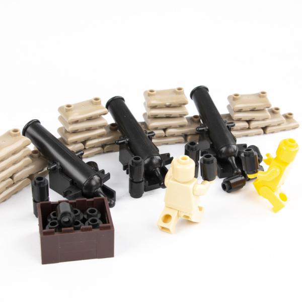WWI compatible with legoingly medieval military army soldier pirate boat cannon building blocks
