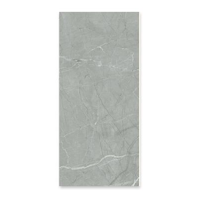 Alta resistência à água SPC painel de parede azulejos de luxo moderno mármore acabamento pedra plástico material composto