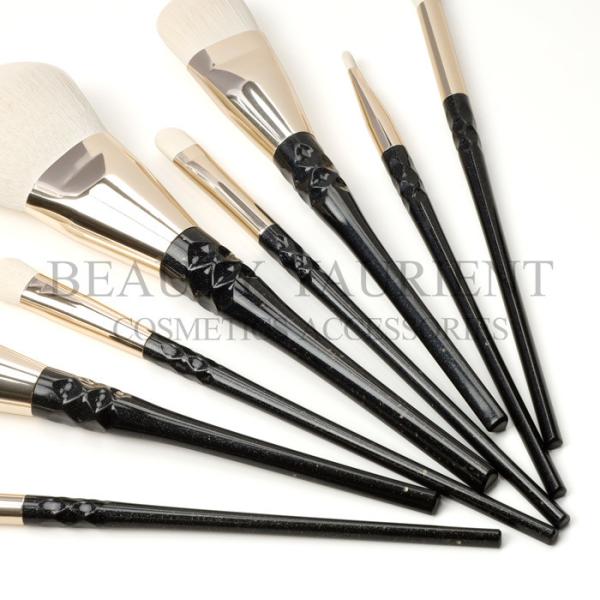 Cheek  Full Face Makeup Brush Set 8pcs Fish Scale Shaped Aluminum Ferrule
