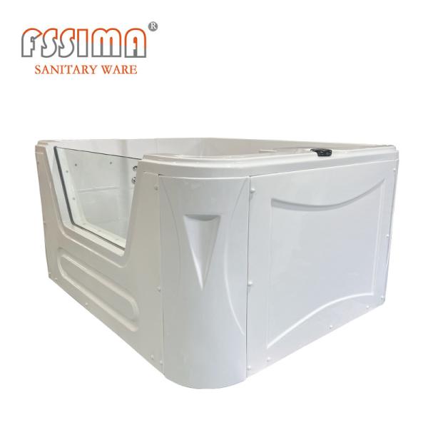 Rectangular Big Size Baby Bath Tub Computer Control Freestanding Massage Bathtub