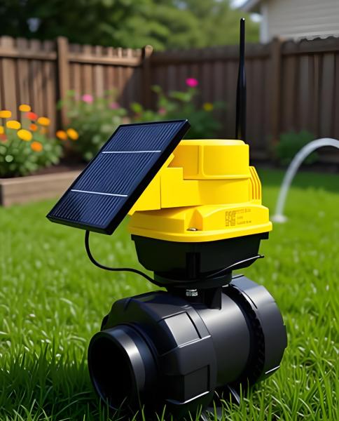 1/2IN2IN 2-Way DC9~30V Solar-Powered Electric Motorized DN50 Ball Valve Wireless Remote Control Smart High Temp Water