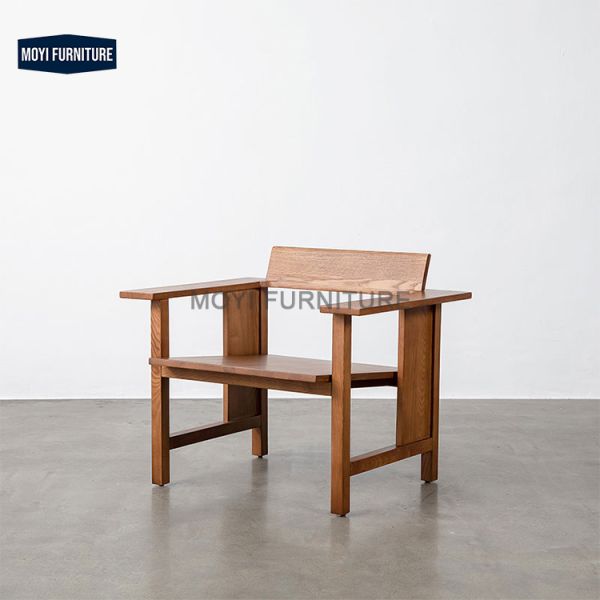 Modern Solid Wood Frame Leisure Chair Japanese Style Guesting Room Mail Packing Y Comfortable Seating