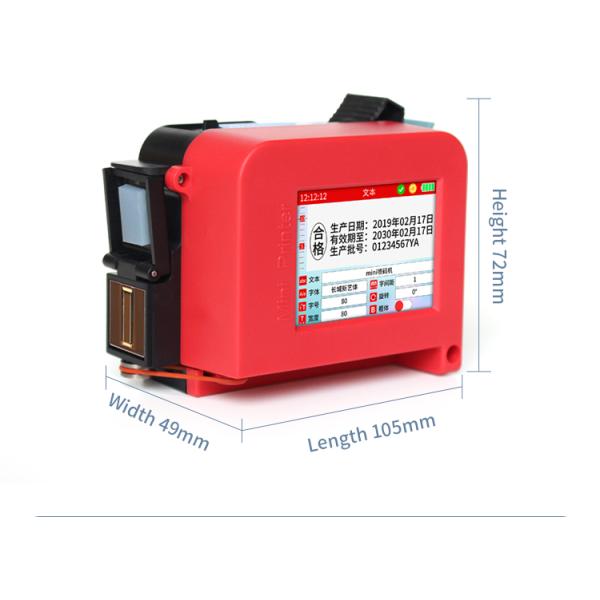 Handheld Inkjet Printer for Batch Code Expiry Date on Paper Plastic Wood Metal Glass