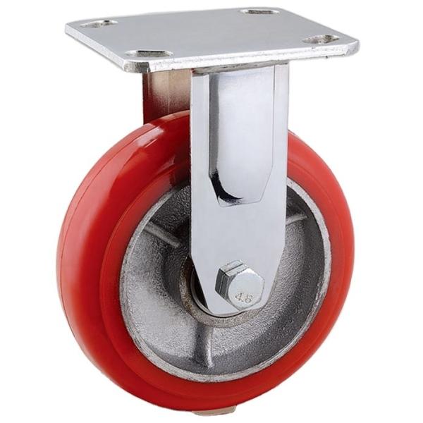 5 Inch Castor Wheels Heavy Duty Polyurethane Castors Cast Iron Casters