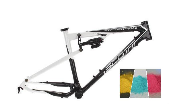 Ral 9003 Mountain Bike Powder Coating , Electrostatic White Powder Coating