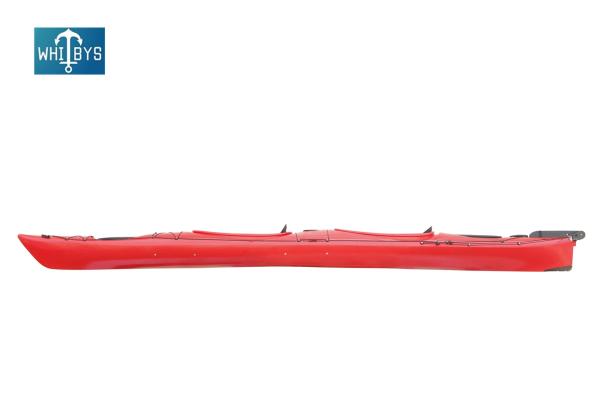 Red Sit In Ocean Touring Kayak Tandem Boat With Paddles For Touring
