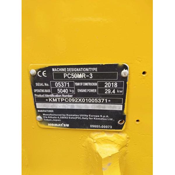 5000 KG Used Excavator PC50MR with KYB Hydraulic Valve