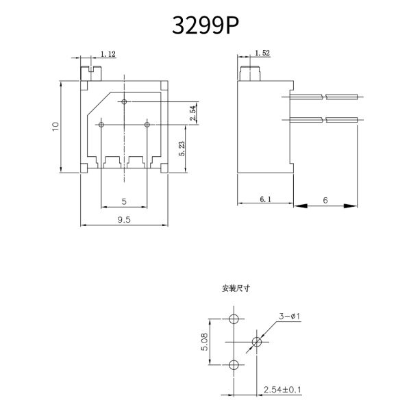 BONENS 3299 Cermet Motorized Trimmer Potentiometer with 300° Rotation and 0.5W Power for Precision Adjustments