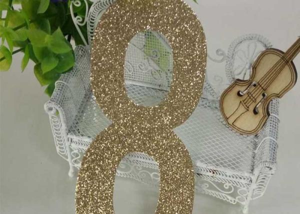 Hight 5  Christmas Festival Glitter Cardboard Letters , Number 8 Alphabet Glitter Letters