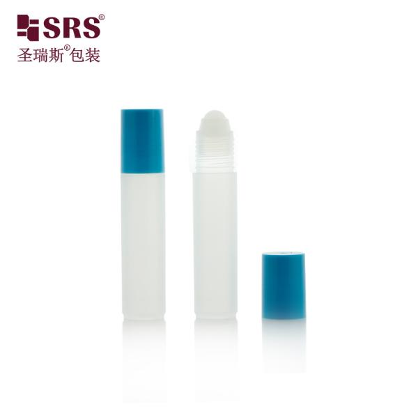 Smooth Finish 10ml Plastic Roll On Bottle in Various Colors With Roll On Cap for Essential Oil and Perfume