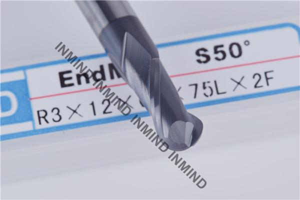 High Tenacity Ball Nose Cutter , HRC50 Aluminium Metal Cutting Tools