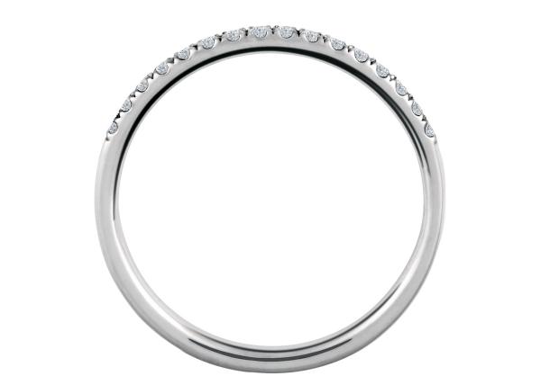 Dainty 1.3mm 9k Silver Ring 925 Silver Material With 0.16Carat Moissanite