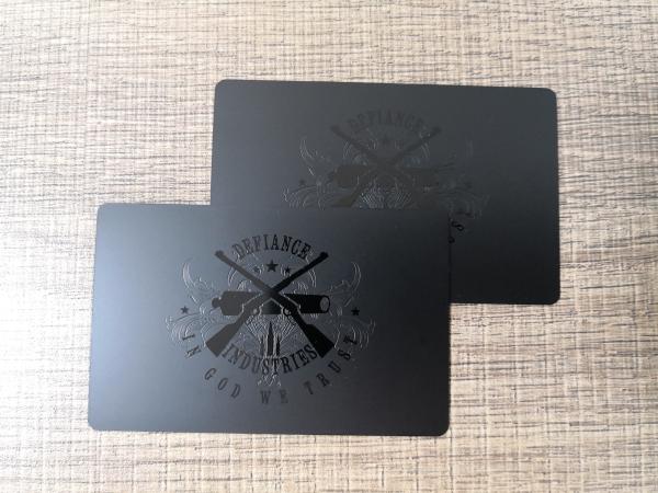0.76MM Thickness Metal Business Card Steel Etched Glossy UV Spot Printing