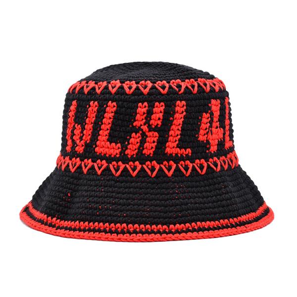 Hand woven Bucket hat leisure summer sun shading beach straw hat