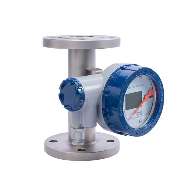 Vertically Installed Metal Tube Rotor Flow Meter Liquefied Gas Flow Meter LCD Display Range Ratio 10:1