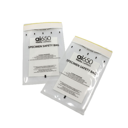 Bolso biológico de prueba médico del espécimen del transporte 95KPA auto-adhesivo