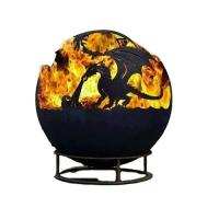 Le feu d'acier du combustible gazeux 800mm Corten pique le type manuel d'allumage