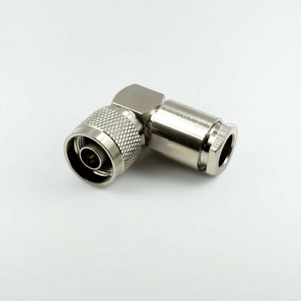 N Male right angle Connector for RG8U/LMR400 | Right Angle RF Coaxial Connector